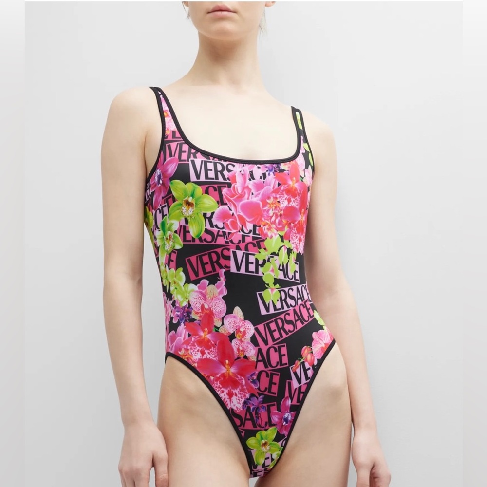 Versace Flower One-Piece Swimsuit NWT